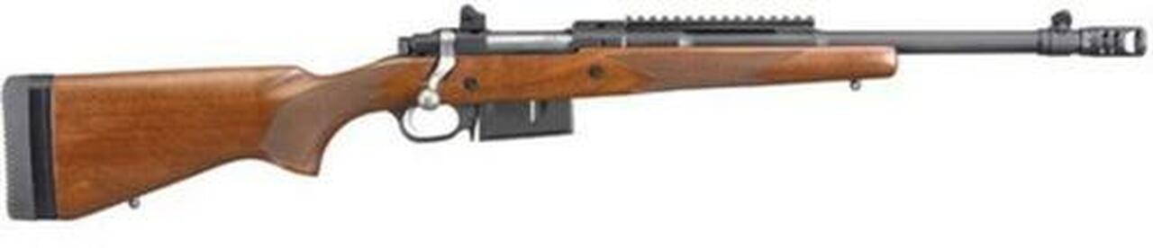 Ruger Gunsite Scout, .450 Bushmaster, 16.1″, Walnut Stock, Black