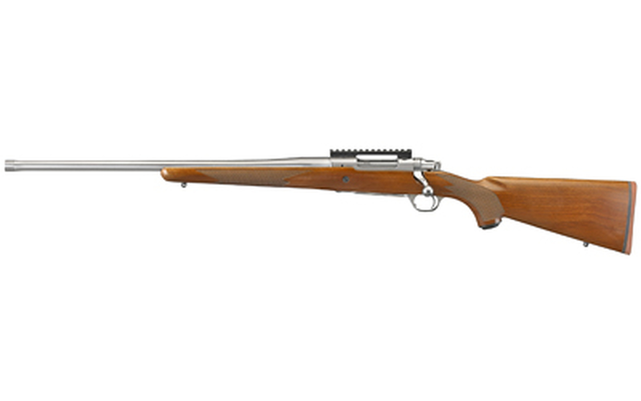 Ruger Hawkeye Hunter 6.5 Creedmoor, 22″ Free Floated Cold Hammer Forged Barrel, 5/8X24 Threads, Satin Stainless Finish, Walnut Stock, Left Hand, LC6 Trigger, 4rd