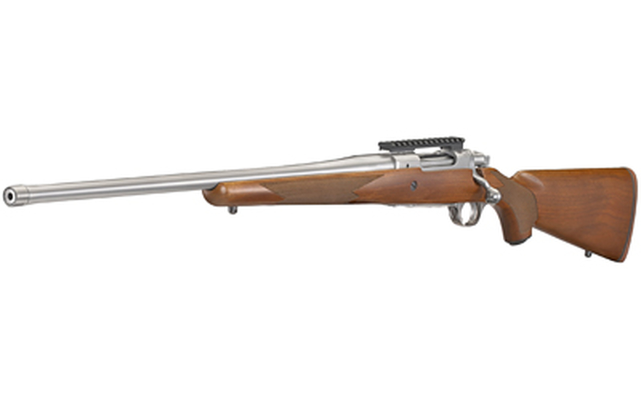 Ruger Hawkeye Hunter 6.5 Creedmoor, 22″ Free Floated Cold Hammer Forged Barrel, 5/8X24 Threads, Satin Stainless Finish, Walnut Stock, Left Hand, LC6 Trigger, 4rd