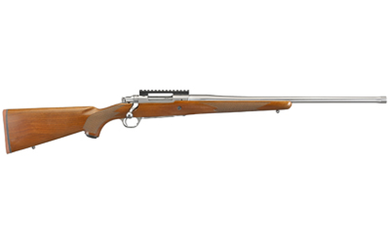 Ruger Hawkeye Hunter 6.5PRC, 22″ Free Floated Cold Hammer Forged Barrel, 5/8X24 Threads, Satin Stainless Finish, Walnut Stock, LC6 Trigger, 3rd