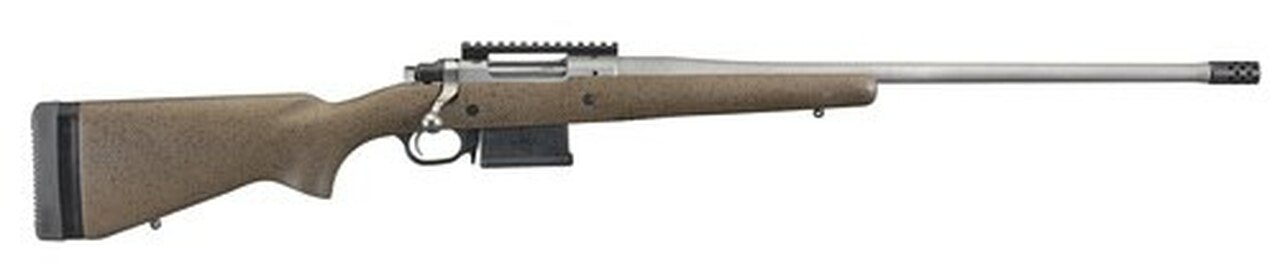 Ruger Hawkeye Long-Range Hunter 6.5 Creedmoor, 22″ Barrel, Speckled Black/Brown Laminate, 5rd