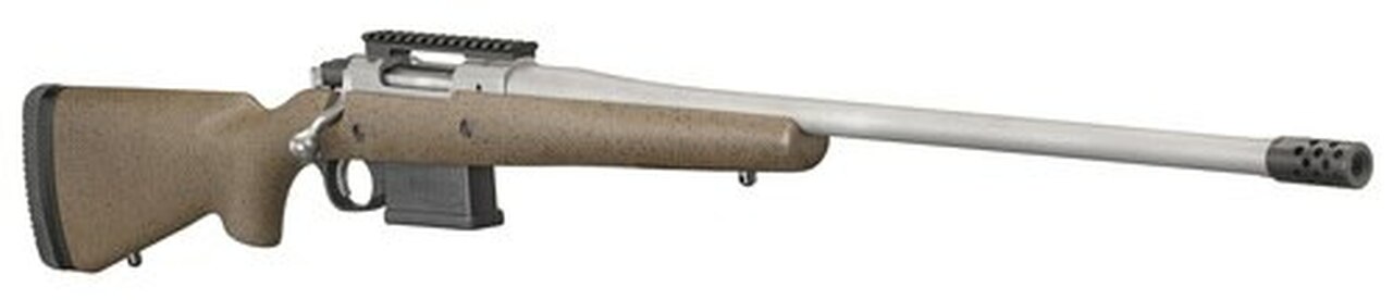 Ruger Hawkeye Long-Range Hunter 6.5 Creedmoor, 22″ Barrel, Speckled Black/Brown Laminate, 5rd