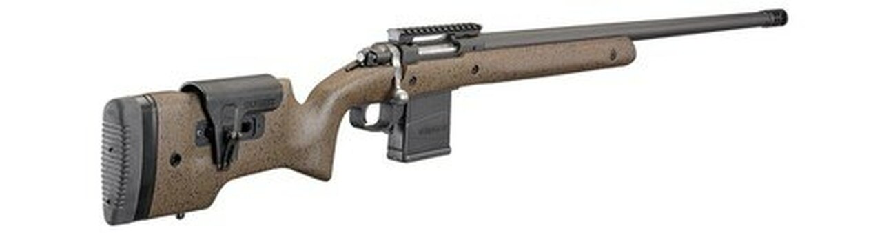 Ruger Hawkeye Long Range Target, 6.5 Creedmoor, 26″, Speckled Black/Brownl Laminate
