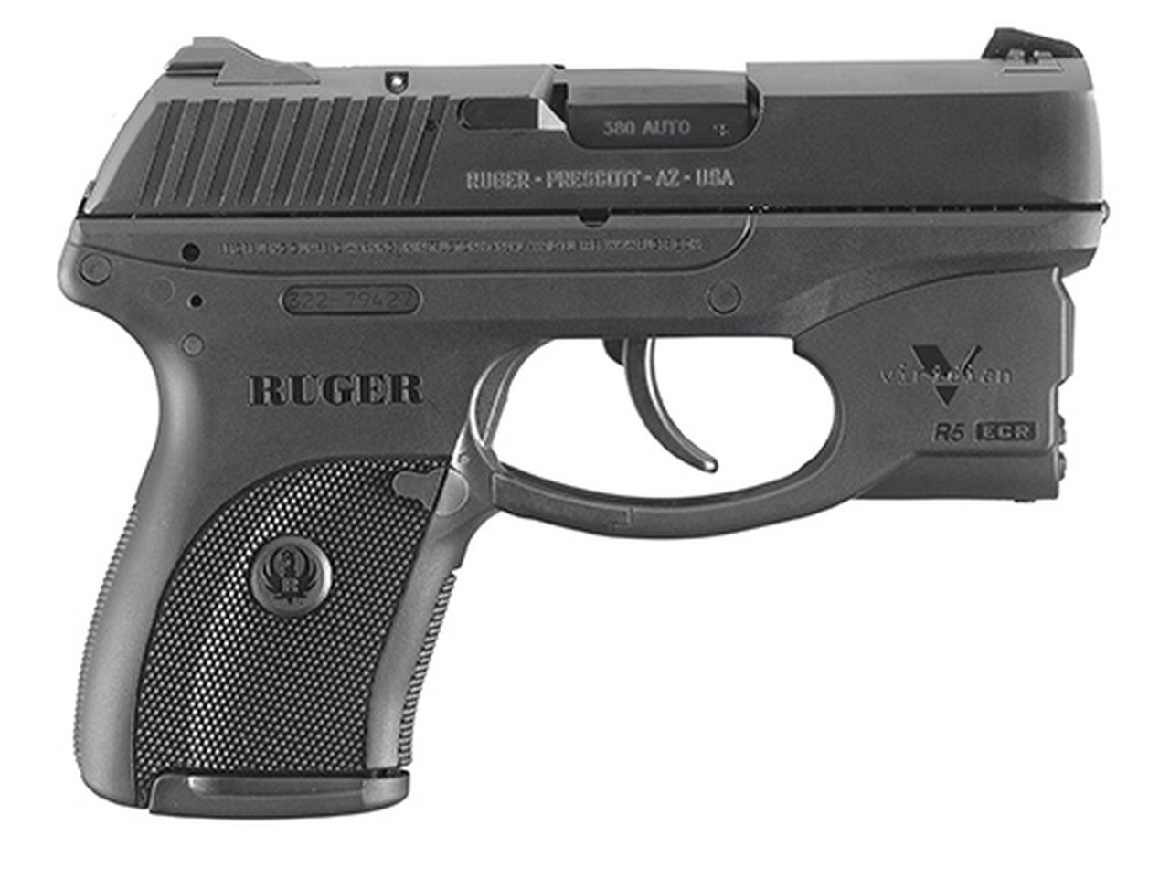 Ruger LC380 380ACP, Viridian Laser, 7rd