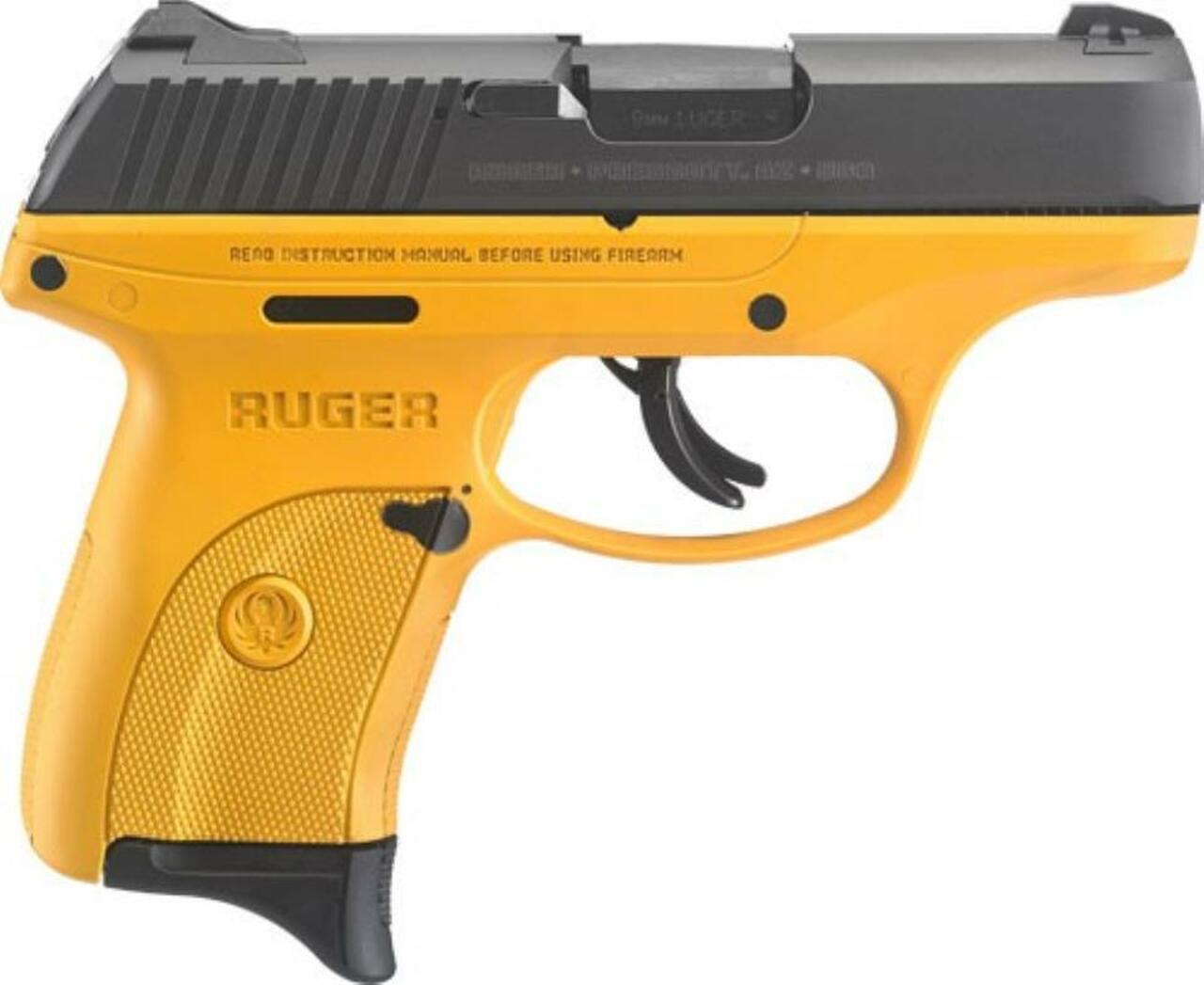 Ruger LC9s 9mm 3.5″ Barrel Contractor Yellow Cerakote Frame 7rd Mag