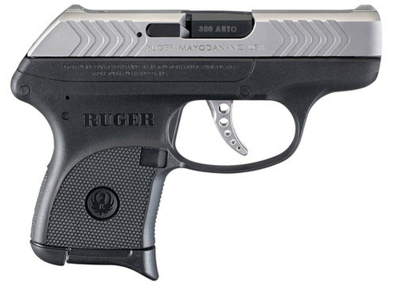 Ruger LCP 380 ACP Double, 2.75″ Barrel, Black Grip, Stainless Slide
