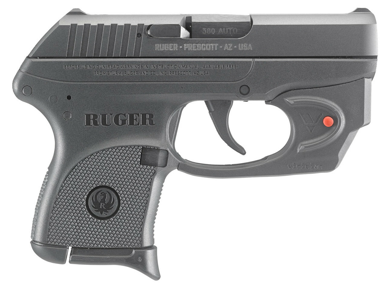 Ruger LCP 380acp 2.75″ Barrel Viridian Red Laser 6rd Mag
