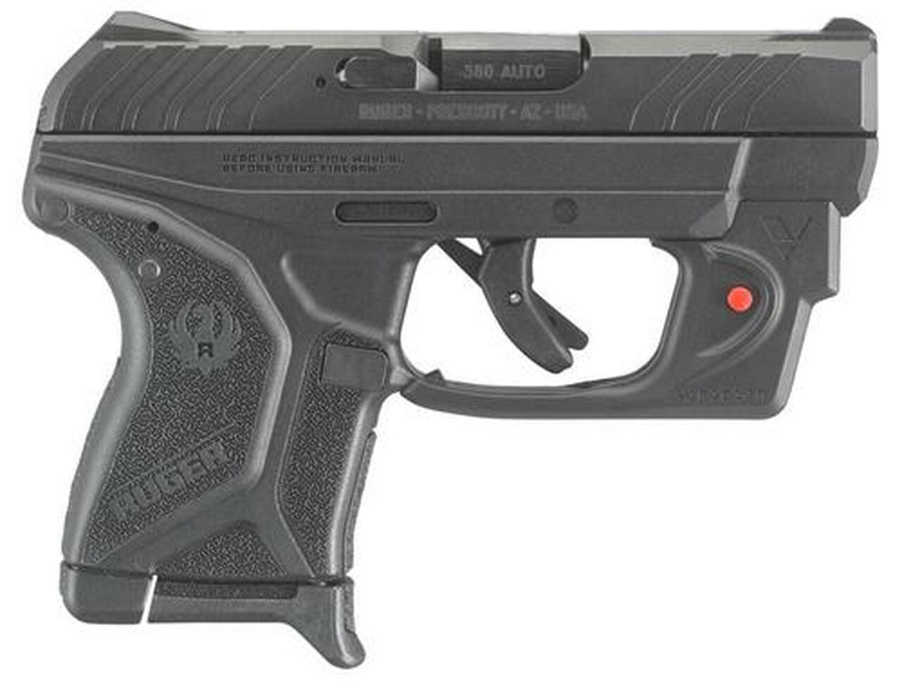 Ruger LCP II with Viridian Red Laser380 ACP 2.75″ Barrel Black Polymer Grip 6rd Mag