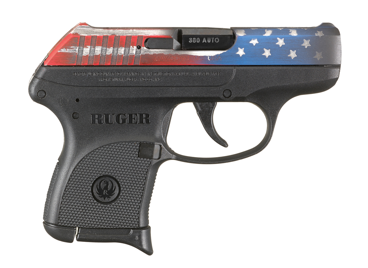 Ruger LCP, Semi-automatci Pistol, Centerfire, 380ACP, 2.75″ Barrel, American Flag Slide Finish, Alloy Steel Slide, Nylon Frame, Integral Sights, 6Rd