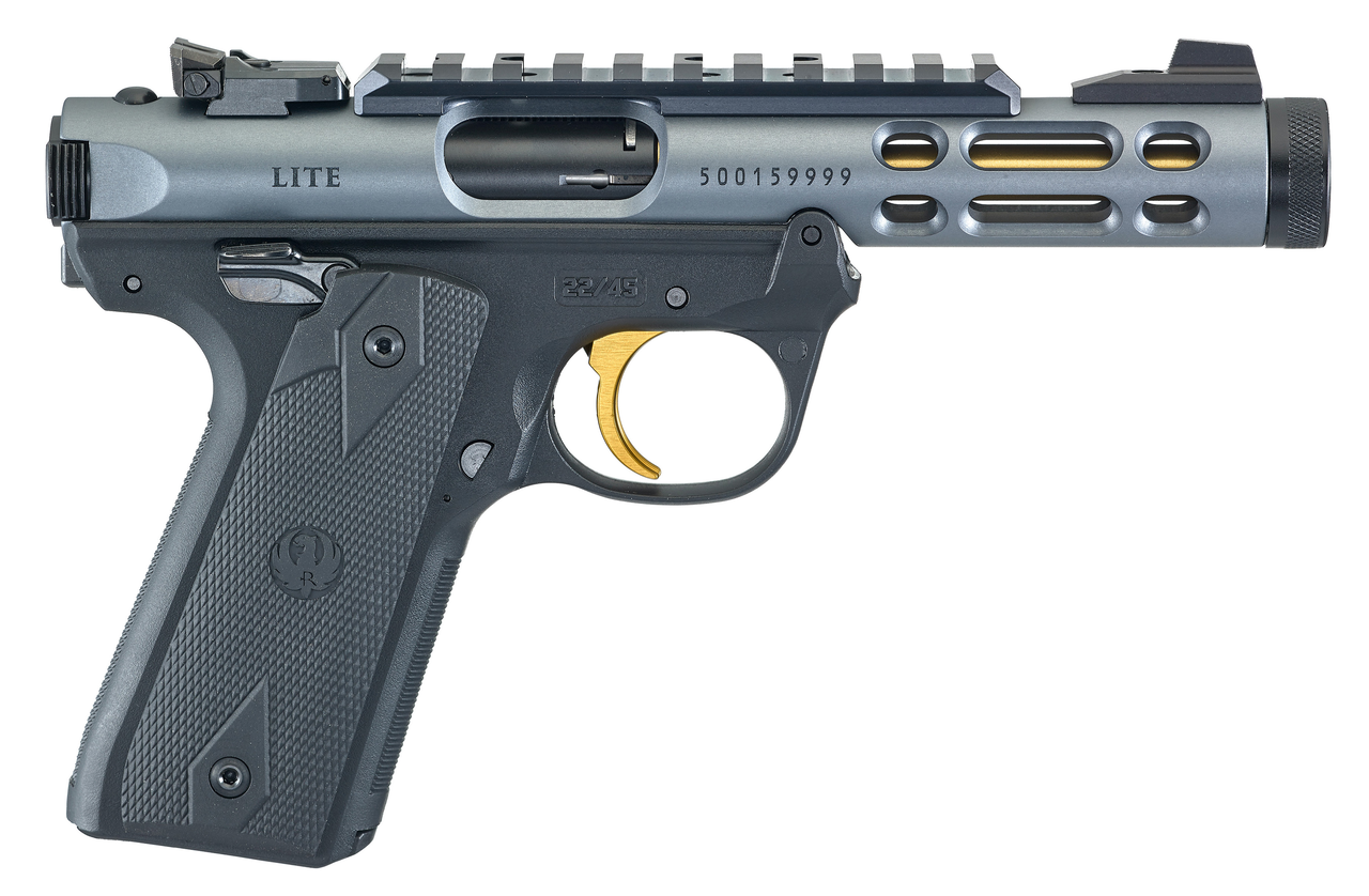 Ruger Mark IV 22/45 Lite .22 LR, 4.4″ Threaded Barrel, Diamond Gray, 10rd