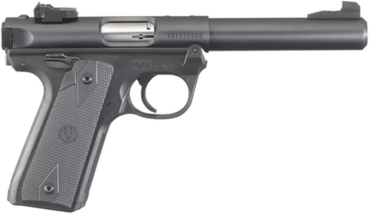 Ruger Mark IV 22 LR, 5.5″ Barrel, Black Synthetic Grip, 10rd