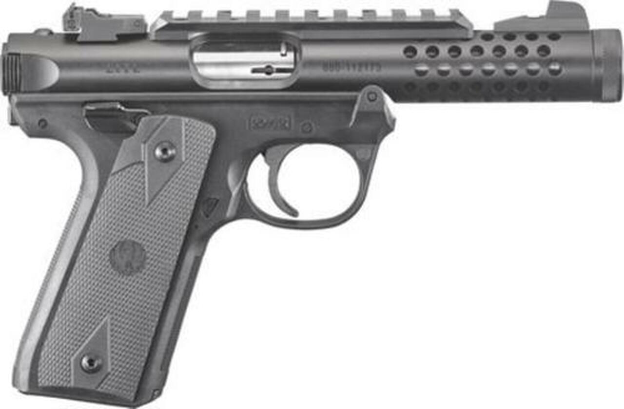 Ruger Mark IV 22LR, 4.4″ Threaded Barrel, Black Anodized, 10rd Mag