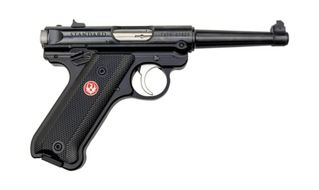 Ruger Mark IV 70th Anniversary 22 LR Single 4.75″ Barrel, Black Synthetic Grip Black Steel Slide, 10rd