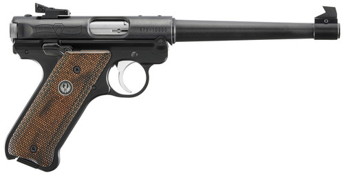 Ruger Mark IV 75th Anniversary 22 LR, 5.58″ Barrel, Black, Wood Laminate Grip, 10rd