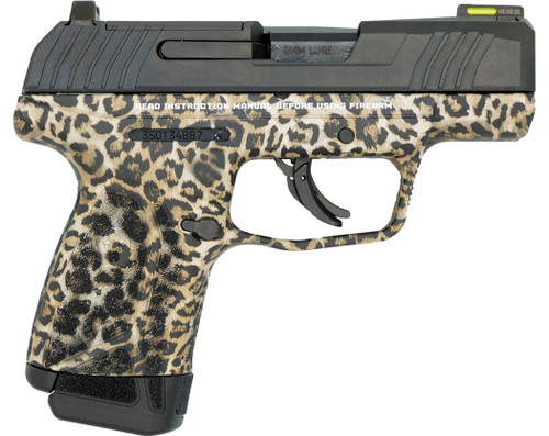 Ruger Max-9 9mm, 3.2″ Barrel, Leopard Print Frame, Black Slide, 12rd