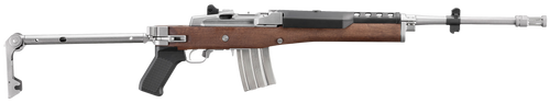 Ruger Mini-14 Tactical 223 Rem/5.56x45mm, 18.5″ Threaded Barrel, Walnut, Stainless Stock, Black Grip, 20rd