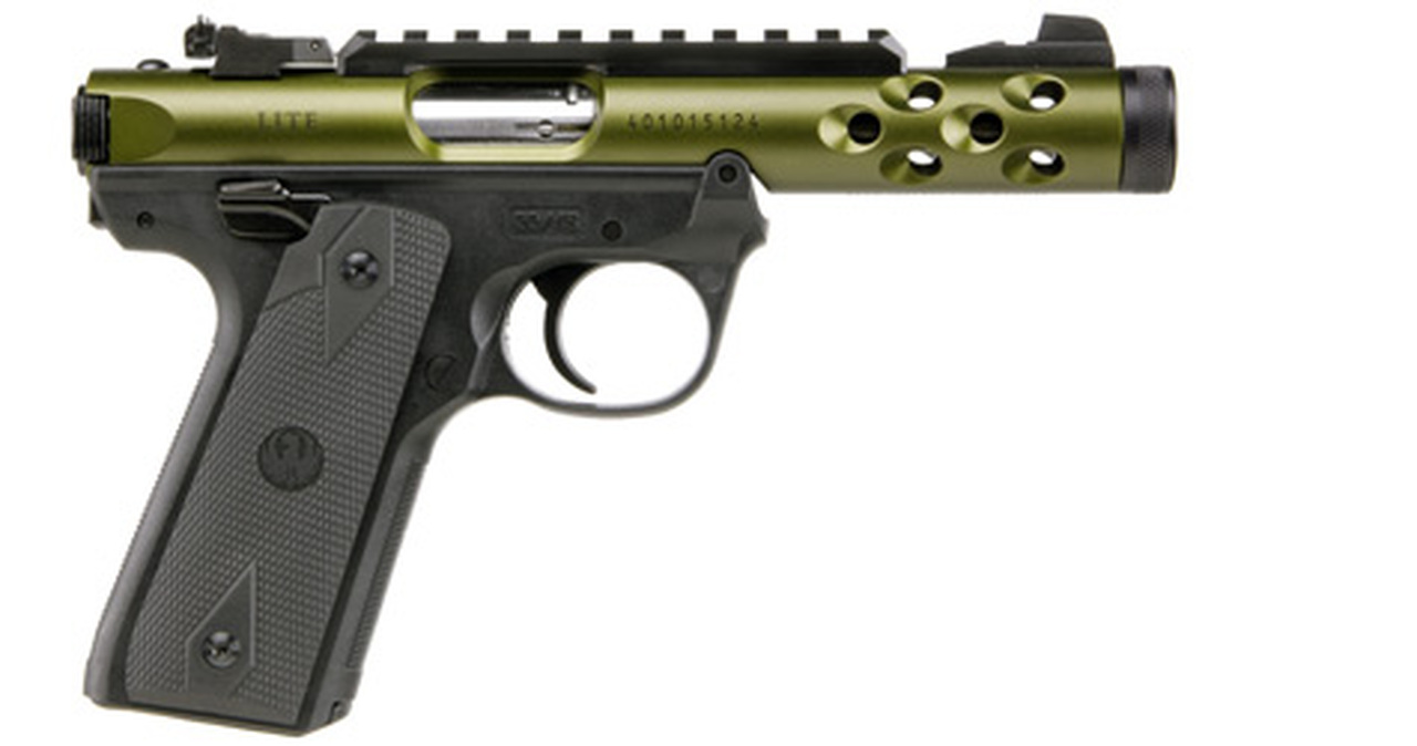 Ruger MKIV 22/45 Lite .22 LR, 4.4″ Threaded Barrel, Green Anodized, 10rd