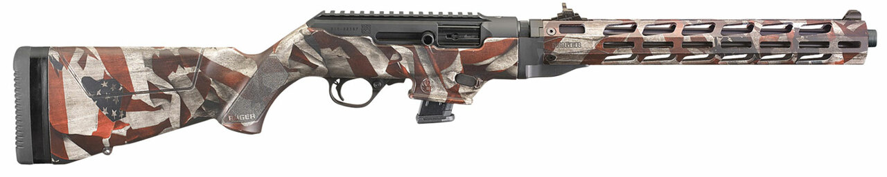 Ruger PC Carbine 9mm, 16″ Barrel, M-LOK, American Flag, 10rd