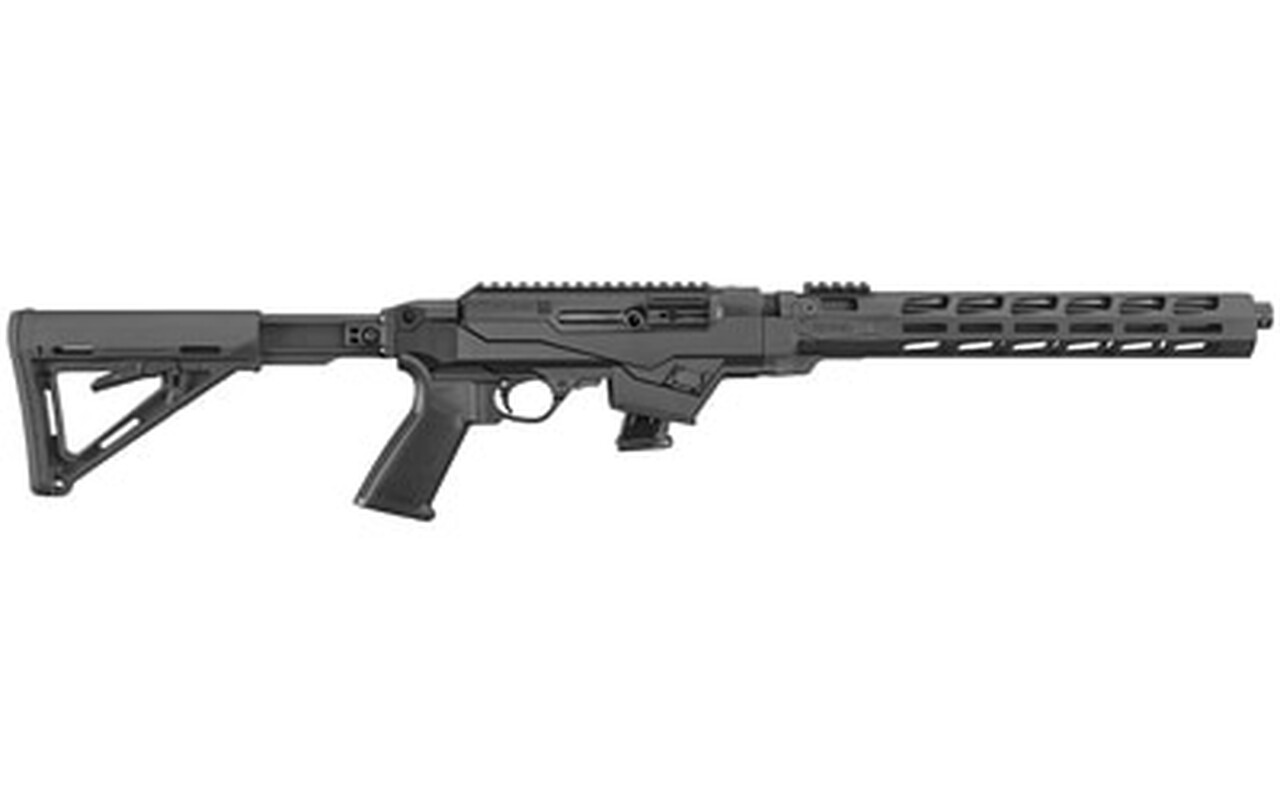 Ruger PC Carbine 9mm, 16″ Barrel, Threaded 1×28 Threads, Fluted, Black, M-Lok, 10rd
