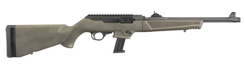Ruger PC Carbine 9mm, 16″ Threaded Barrel, Olive Drab Green Stock, Black Rec, 17rd