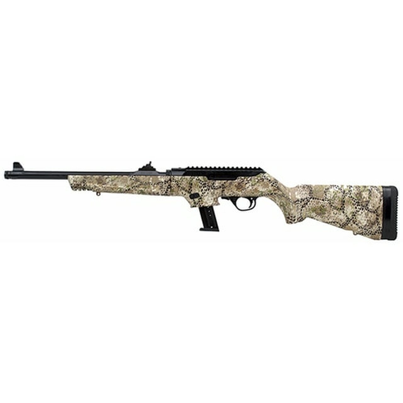Ruger PC9 Carbine 9mm 16″ Fluted Barrel Badlands Camo 15rd Mag
