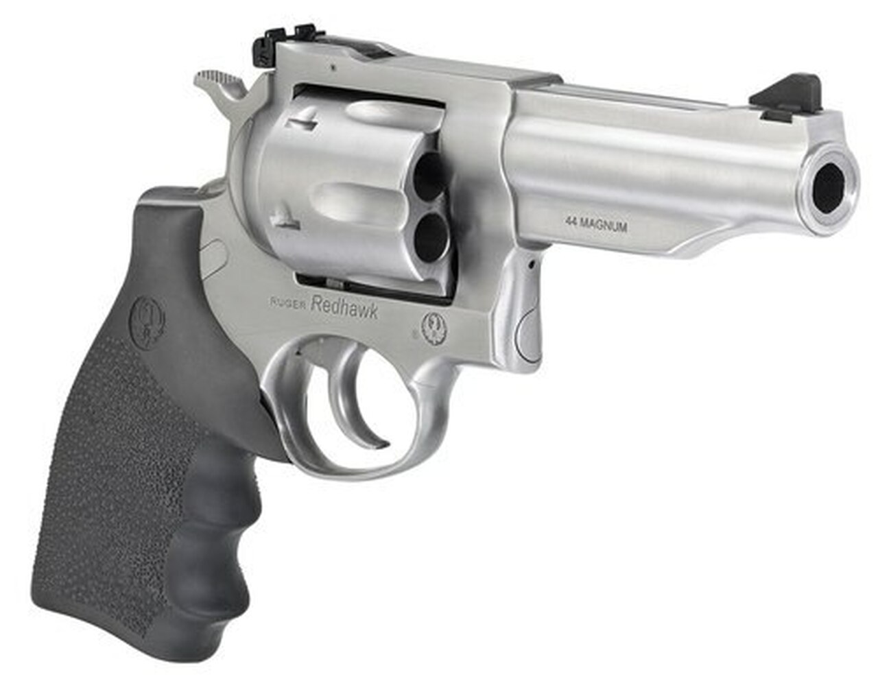 Ruger Redhawk, .44 Mag, 4.2″ Barrel, 6rd, Satin Stainless, Hogue Grips