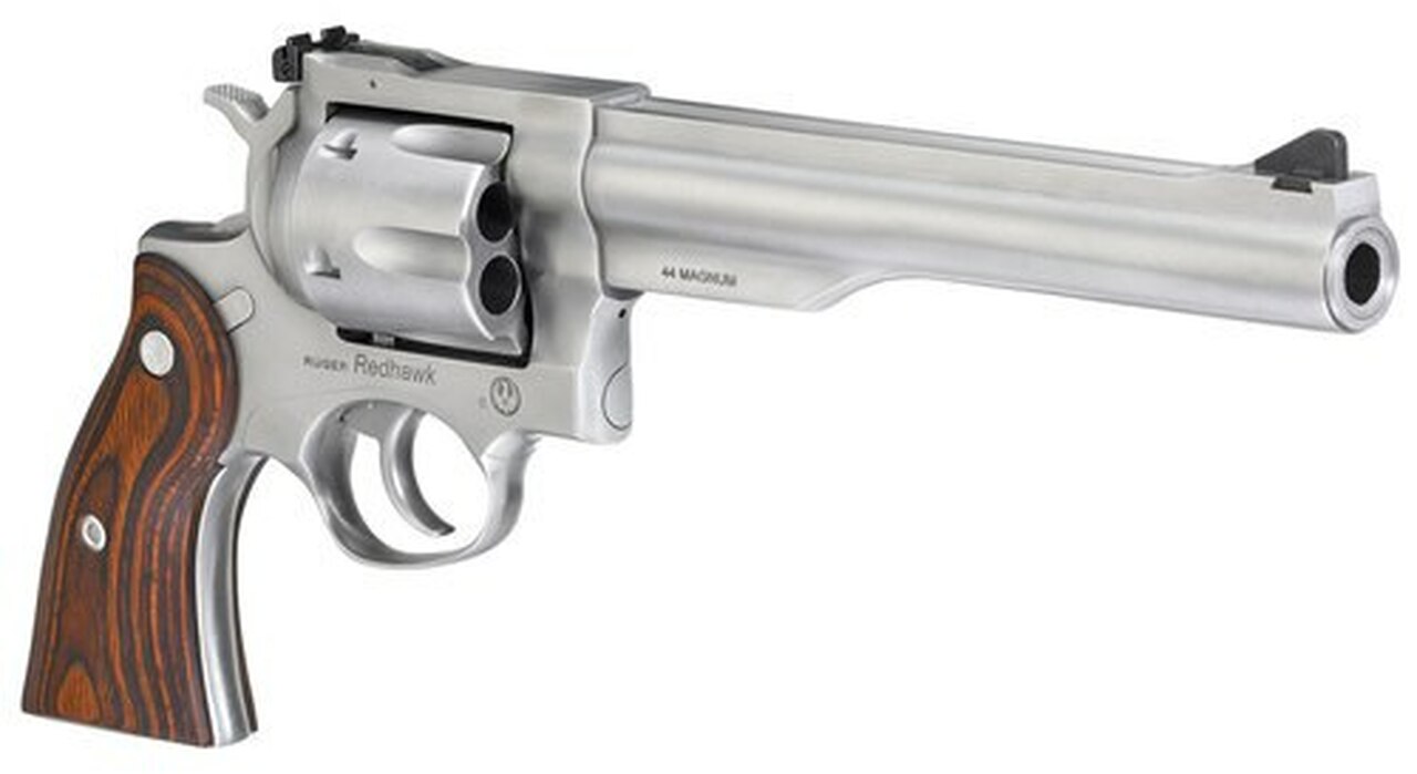 Ruger Redhawk, .44 Mag, 7.5″ Barrel, 6rd, Satin Stainless, Wood Grips