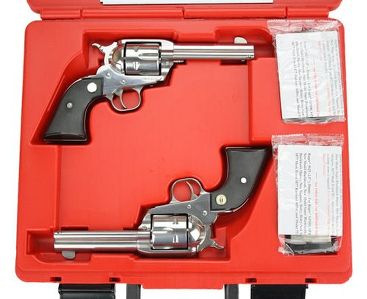 Ruger SASS Vaquero, 357/38 Spl, 4.62″, Stainless, Price Shown is for Single Gun, Select two in Cart