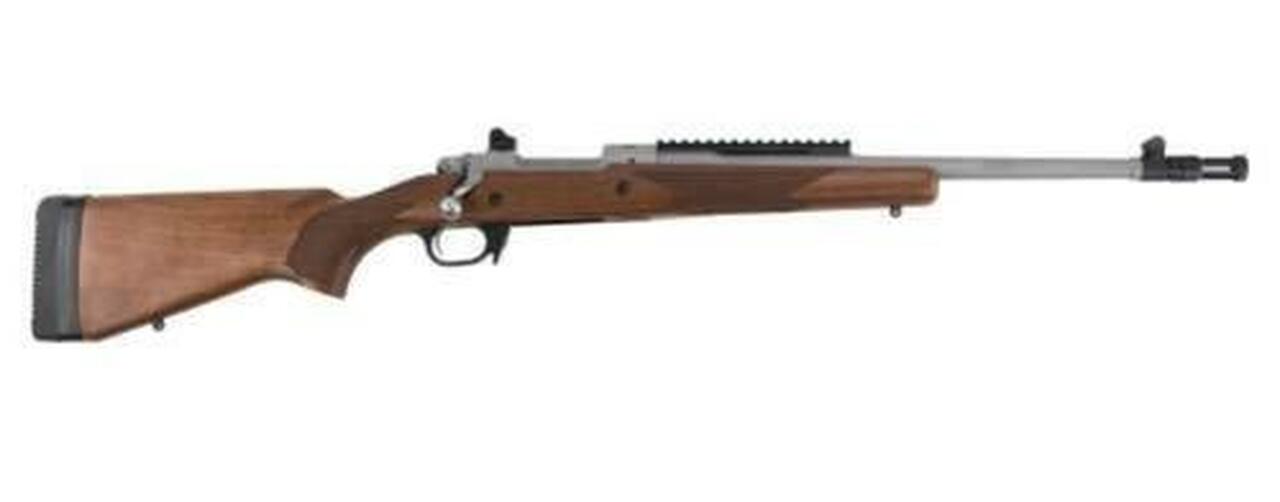 Ruger Scout Gunsite .308 Win, 16″ Barrel, Stainless Steel, Walnut Stock, 10rd Mag