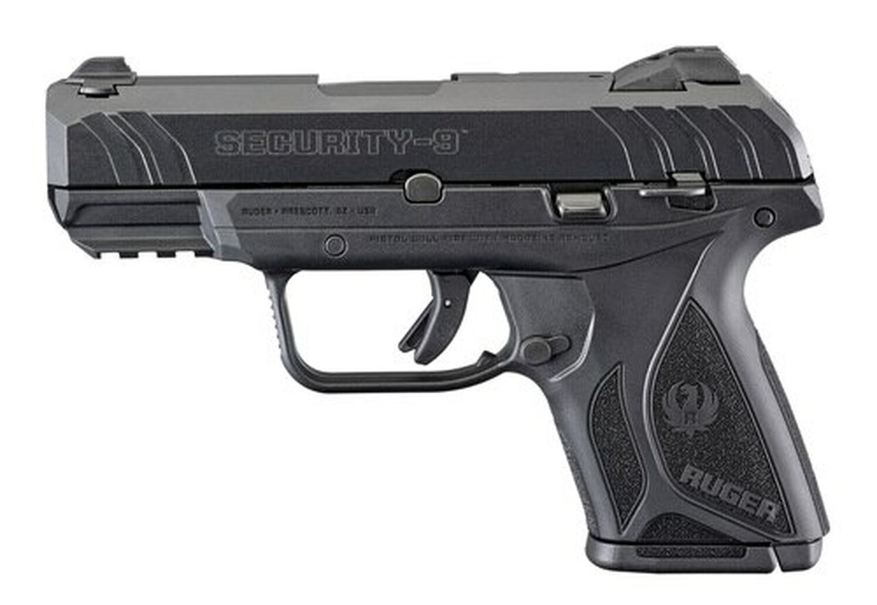 Ruger Security 9, 9mm, 3.42″ Barrel, Drift Adjustable Sights, Black, 10rd Mag