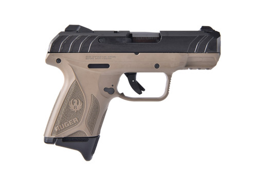 Ruger Security 9mm, 3.42″ Barrel, Flat Dark Earth Frame, Black Slide, 10rd