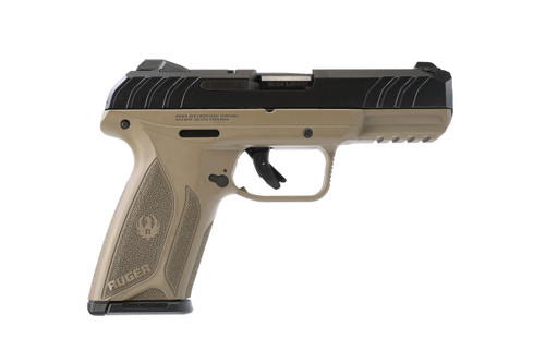 Ruger Security 9mm, 3.9″ Barrel, Flat Dark Earth Frame, Black Slide, 15rd