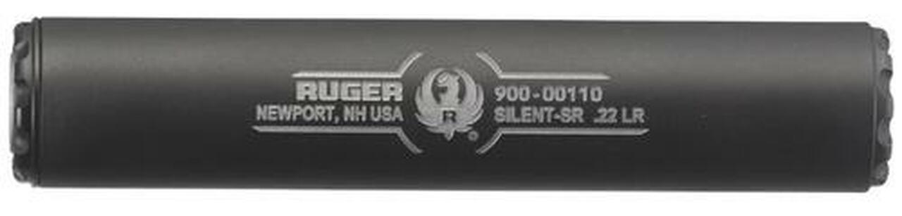 Ruger Silent-SR 22LR Silencer Titanium 1/2×28 Black Cerakote Finish