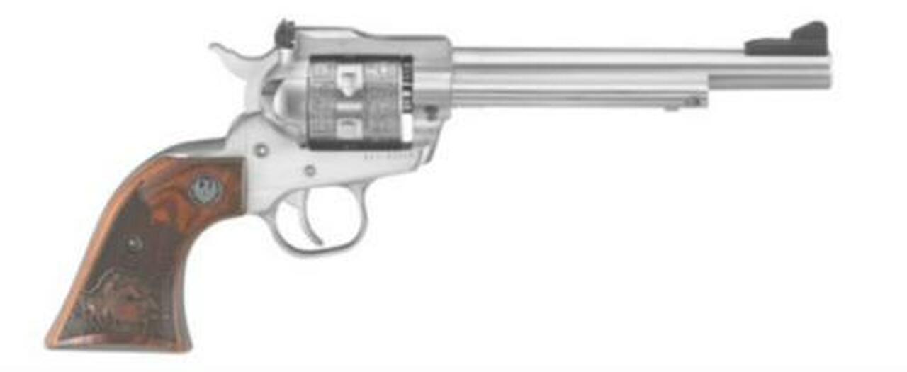 Ruger Single-Six Stainless Steel, 22LR / .22 Mag, 6.5″, 6rd, TALO Engraved