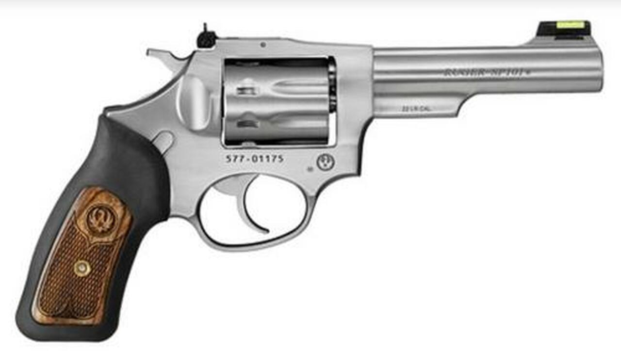 Ruger SP101 .22LR, 4.2″ Barrel, 8 Round, Stainless Steel, Adjustable Fiber Optic Sight
