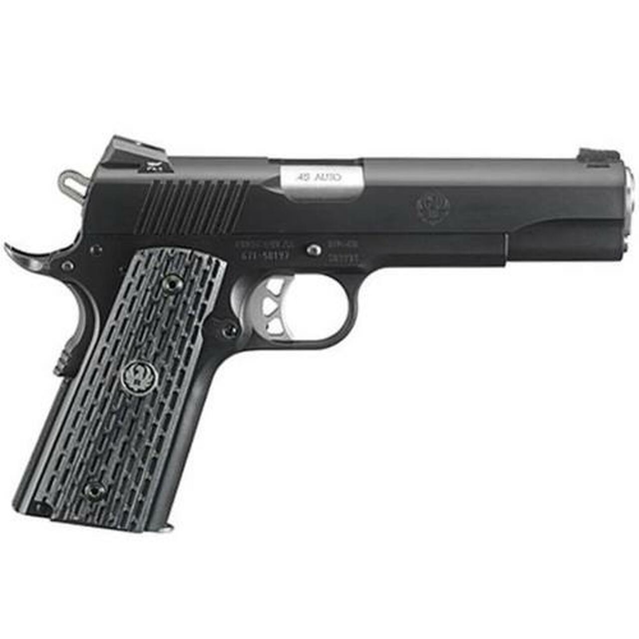 Ruger SR1911 45 ACP, 5″, 8 Rds, Tritium Night Sights, Micarta Grips, Black Nitride Finish