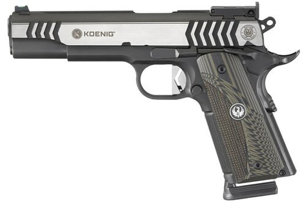 Ruger SR1911 Competition Koenig, .45 ACP, 5″ Barrel, 8rd, Black Nitride/Stainless