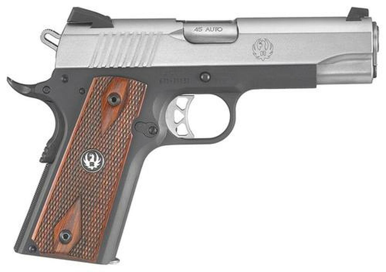 Ruger SR1911 Lightweight Commander-Style 45 ACP, 4″ Barrel, Novak Sights, Thin Grips, 7rd Mag