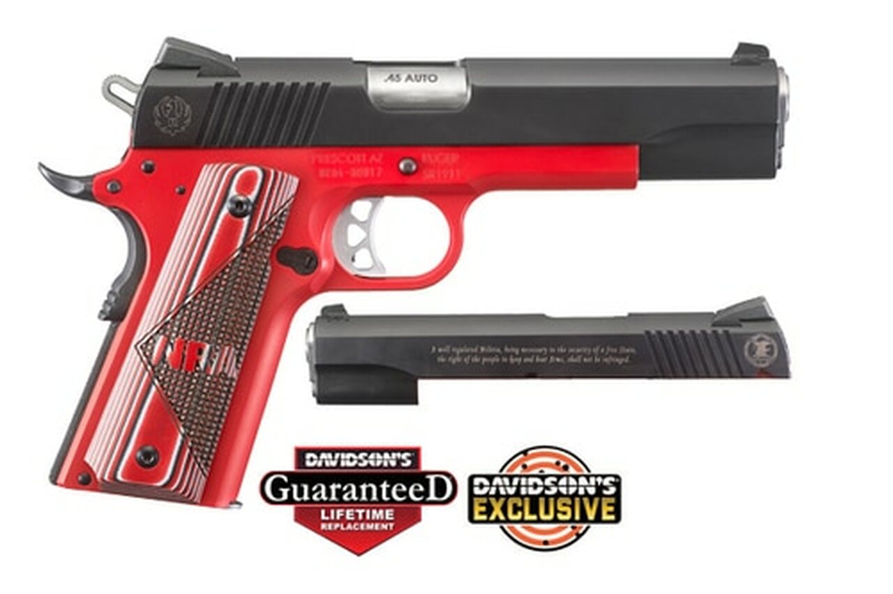 Ruger SR1911 NRA Special Edition 45 ACP 5″ Barrel Black Nitride Slide with NRA Logo 7rd & 8rd Mag