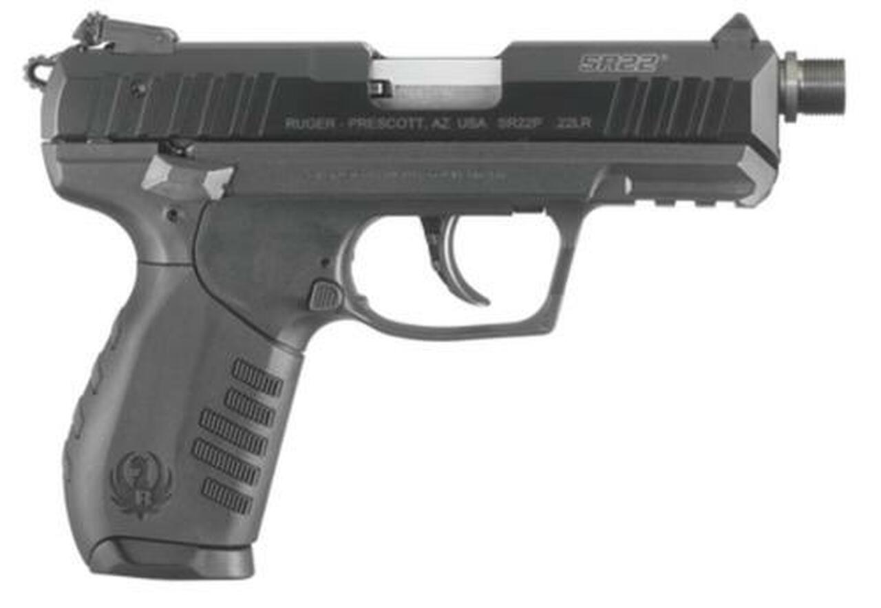 Ruger SR22 PBT 22LR, Threaded Barrel, Black