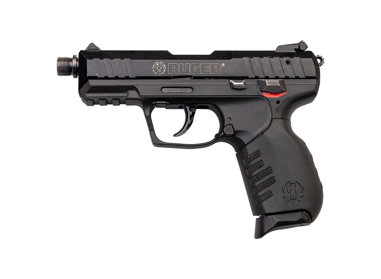 Ruger SR22PBT Used .22 LR, 3.5″ Threaded Barrel, 3-Dot Sights, Black, 10rd