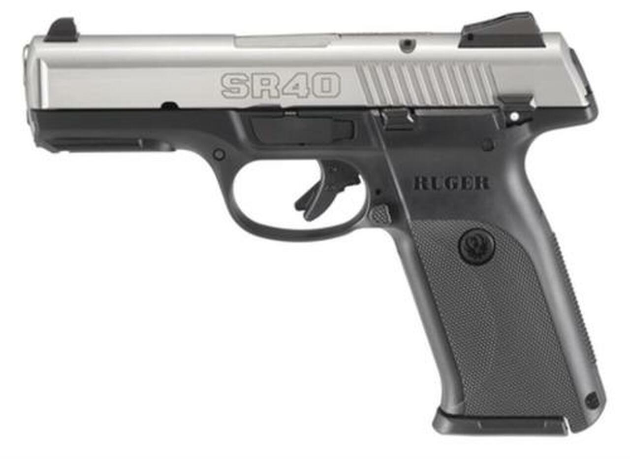 Ruger SR40 40SW, Stainless Slide, 15RD Mag