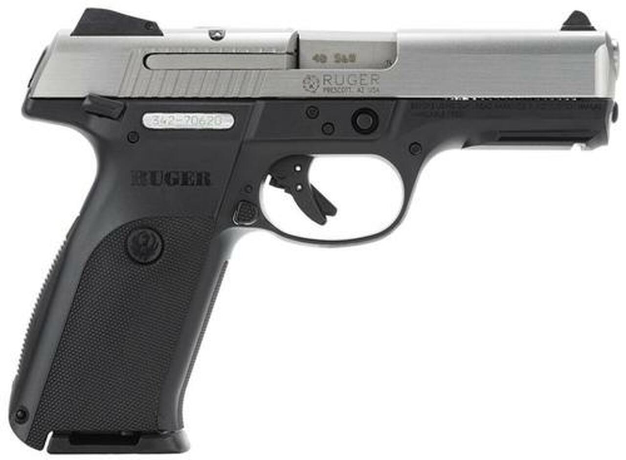 Ruger SR40 Pistol, 40SW, Stainless Slide, 4.1″ Barrel, 10RD Mag