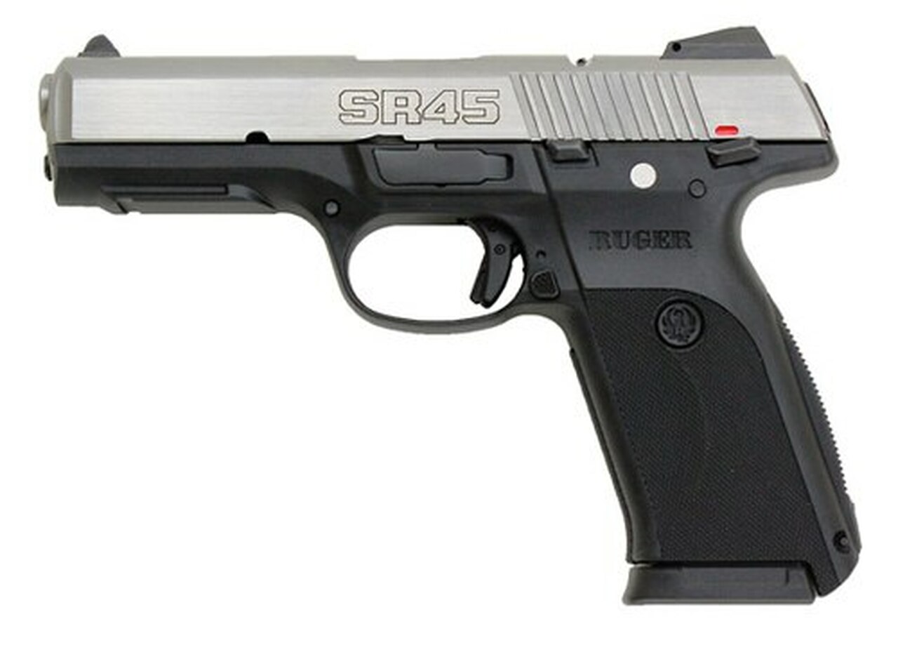 Ruger SR45 Pistol, 45 ACP, SS Slide, 10 Rnd Mag