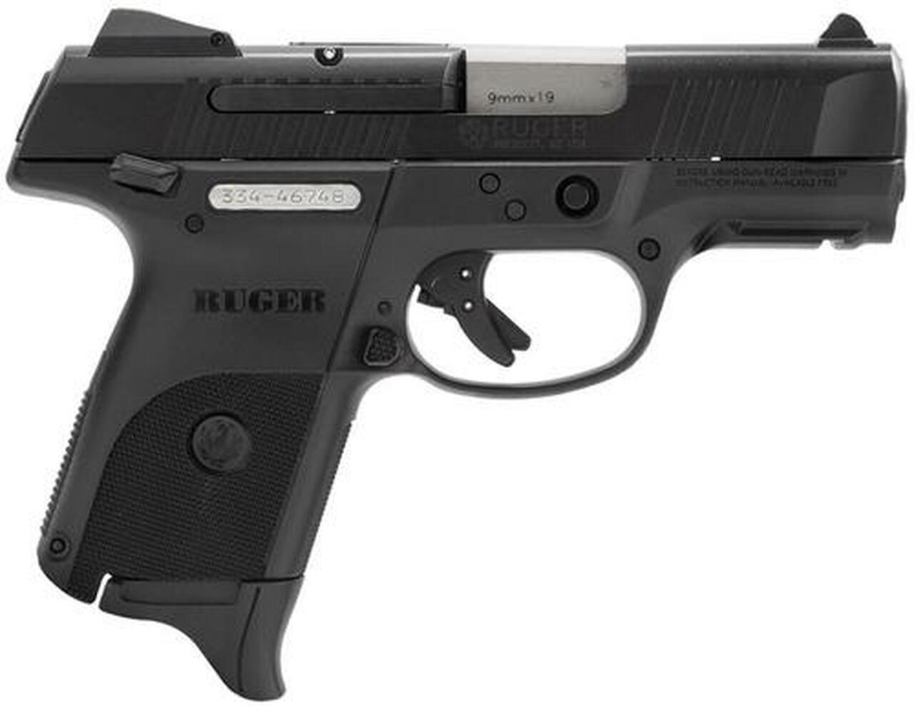 Ruger SR9C Compact 9mm 3.5″ Barrel Ambi Safety, Rail 1- 17rd Mag & 1- 10rd Mag