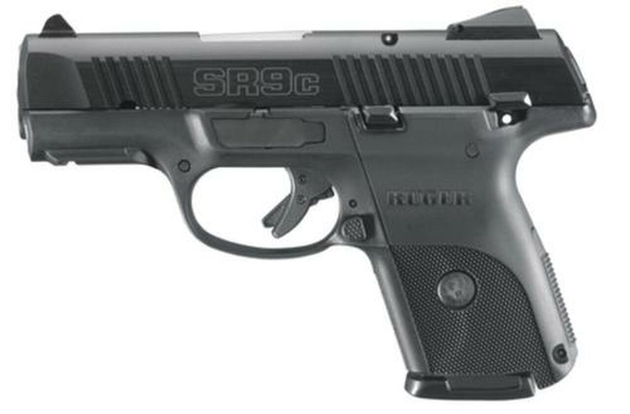 Ruger SR9C Compact Pistol, 9mm, Black Alloy Slide, 3.5″, 10 Rd Mags