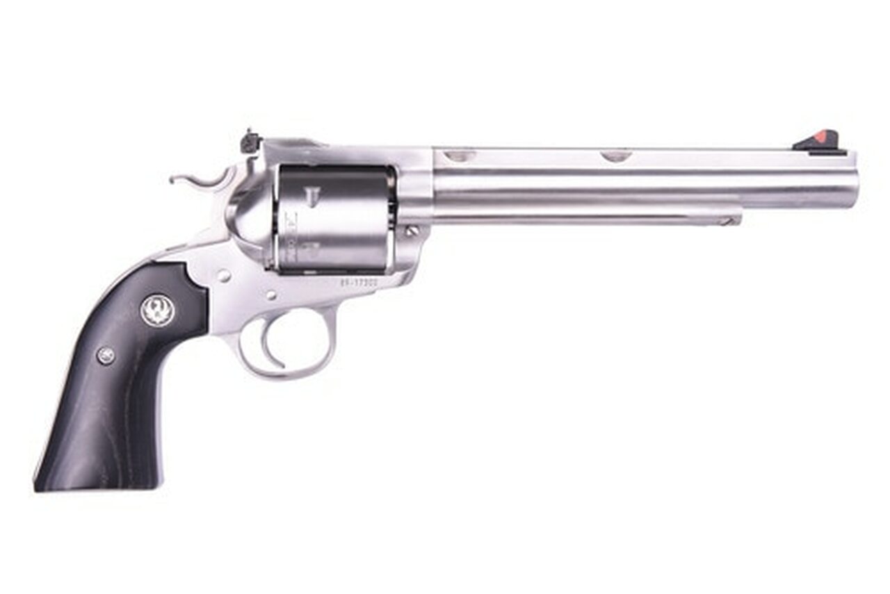Ruger Super Blackhawk Bisley Hunter 45 Colt 7.5″ Barrel SS finish, Non Fluted Cylinder 6 Round