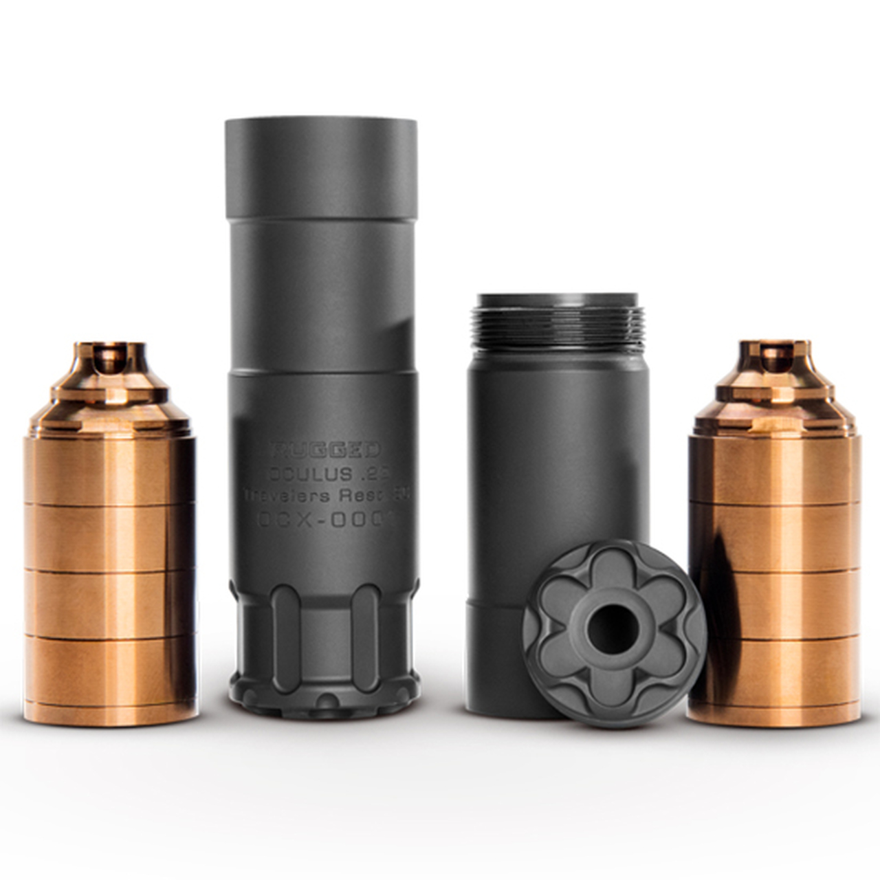 Rugged Suppressors Oculus 22 Suppressor, 1/2×28, Black