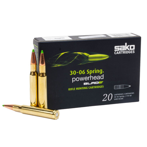 Sako Cartridges 30-06 Springfield, 170gr, PowerHead Blade, 20rd Box