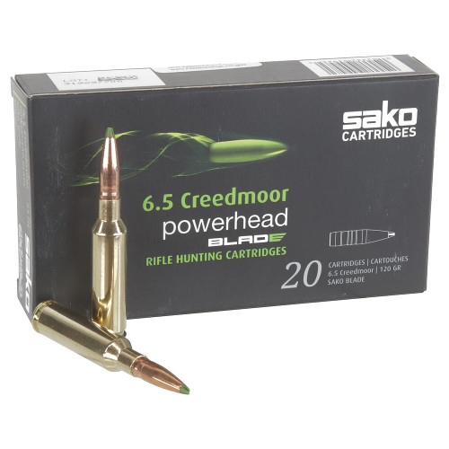 Sako Cartridges 6.5 Creedmoor, 120gr, PowerHead Blade, 20rd Bx